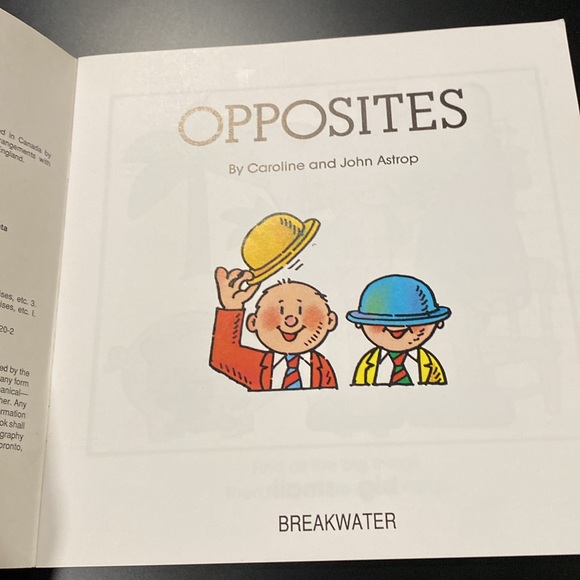Opposites by Caroline and John Astrop - Softcover Children’s Book - Picture 4 of 7